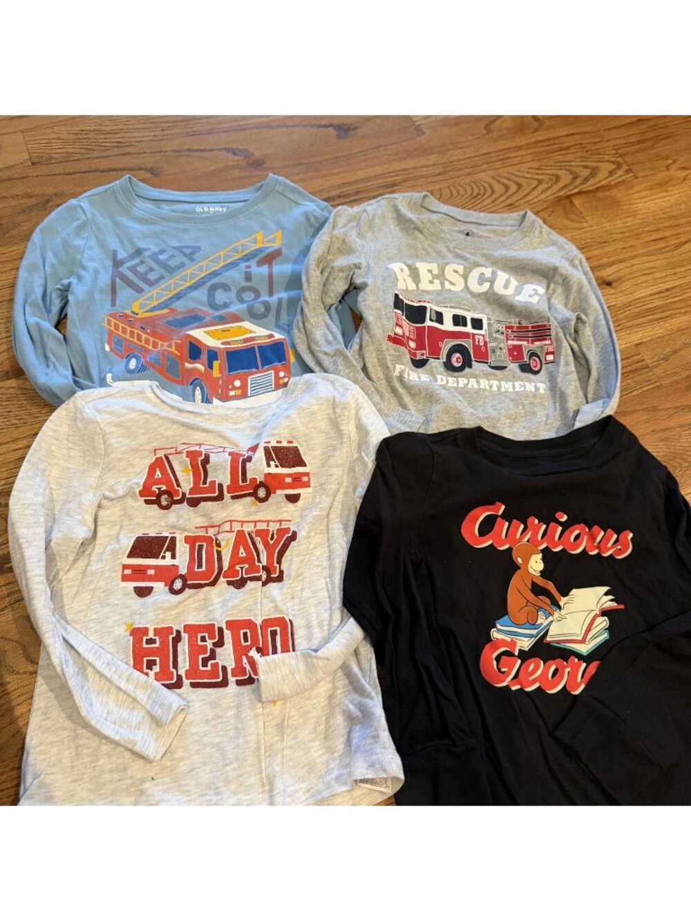 Old Navy lot of boys Fire Truck SHirts 5t